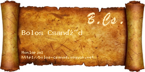 Bolos Csanád névjegykártya